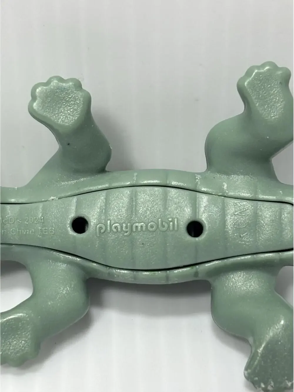 Green Alligator Crocodile Toy Figure - Playmobil Reptile Animal - As Is Damaged